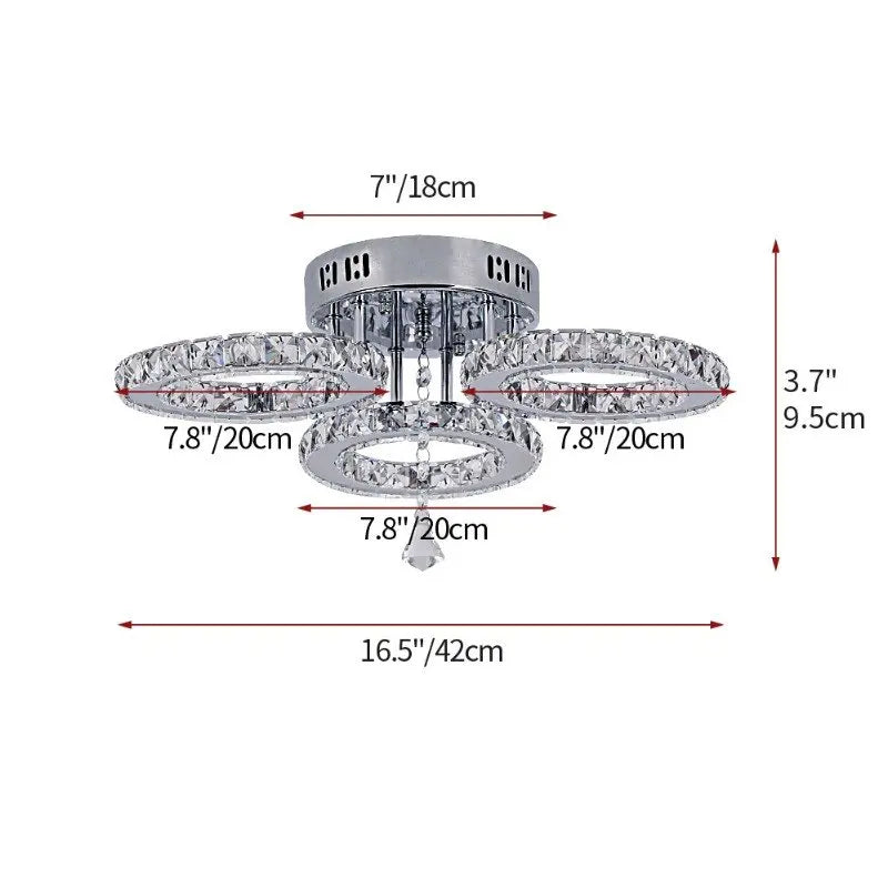 Vinilky Crystal Ceiling Chandelier For Living Room And Dining