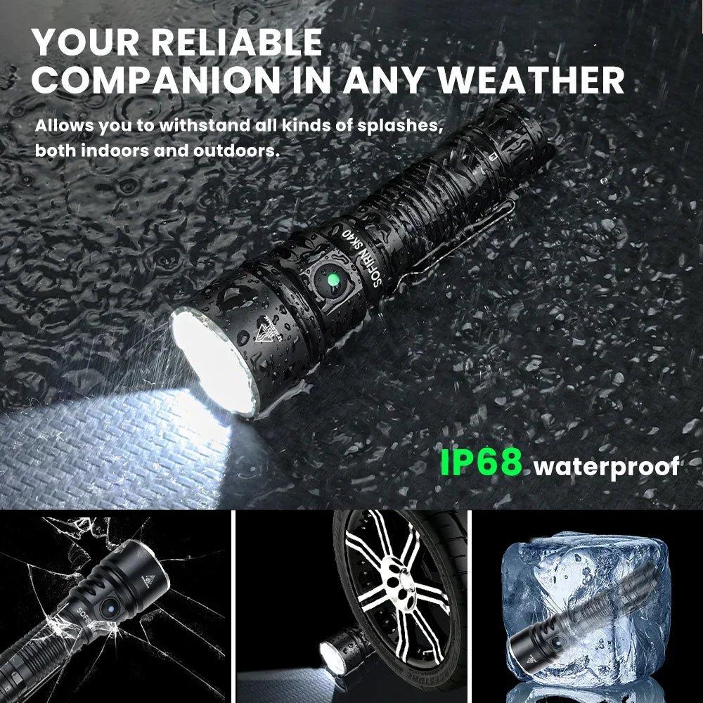 Sofirn SK40 SFT70 LED 3200 Lumen Tactical Flashlight 21700