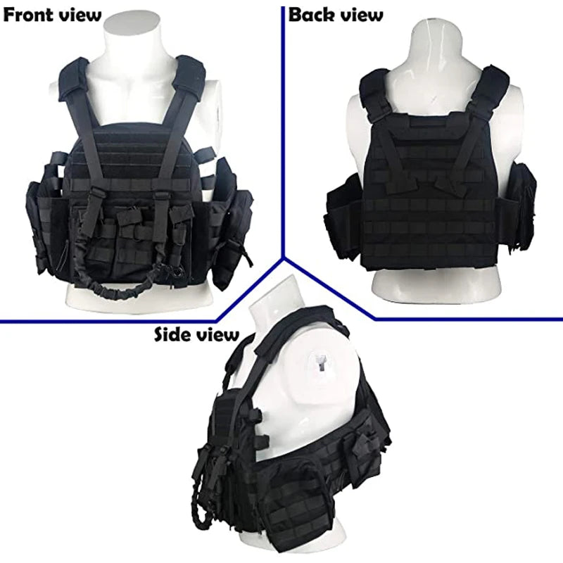 LQARMY Tactical Plate Carrier Vest for Airsoft and Outdoor Use