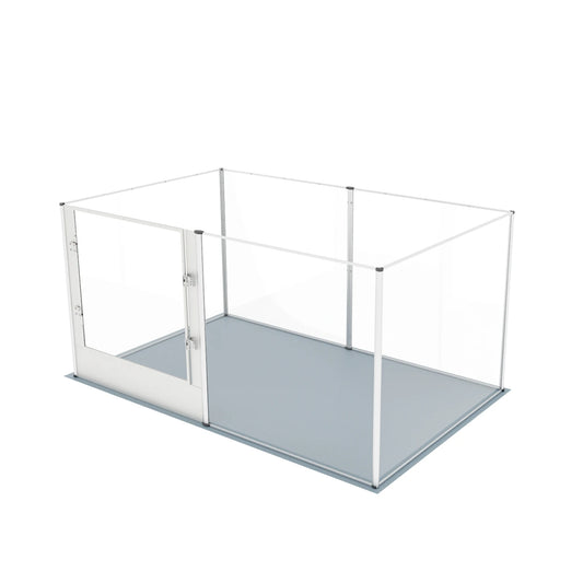 BINGOPAW Heavy Duty Acrylic Dog Playpen Fence With Waterproof Mat