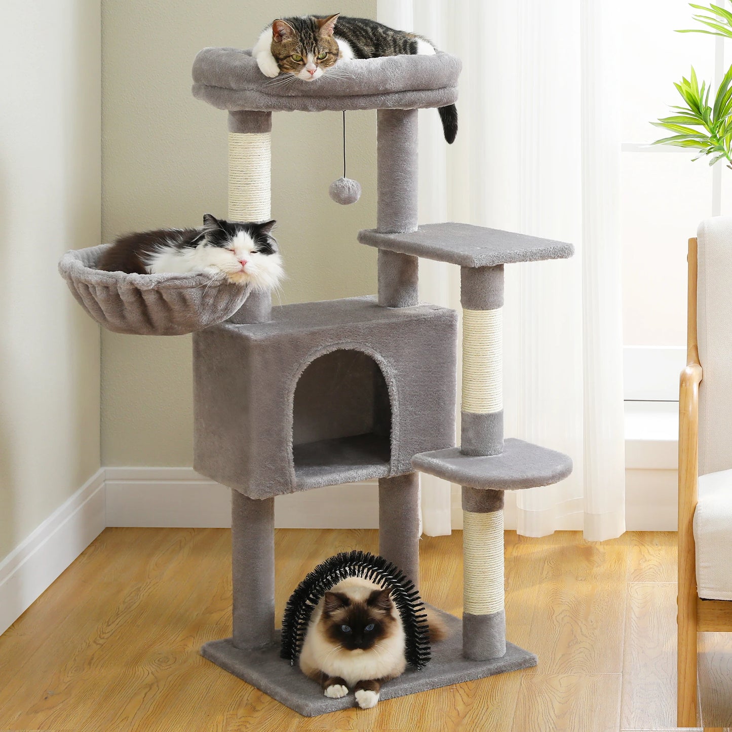 PAWZ Road Multi Level Cat Tree Tower With Sisal Scratching Posts