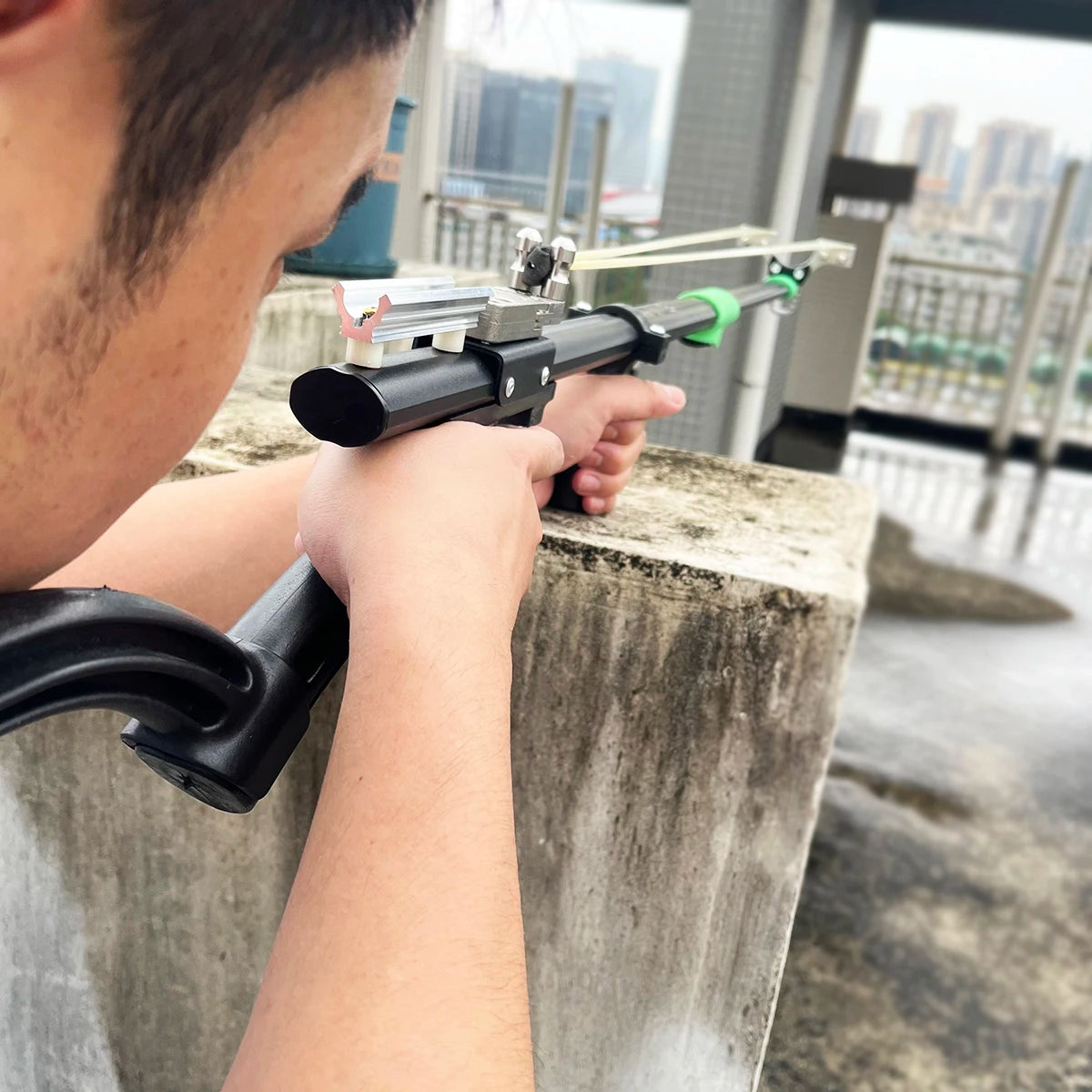 Precision Metal Slingshot With Ergonomic Handle And Trigger