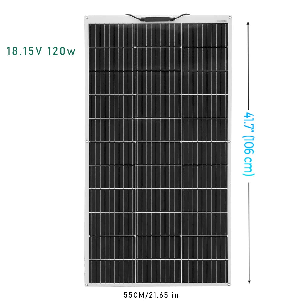 BOGUANG Flexible 100W Monocrystalline Solar Panel 12V 24V Battery
