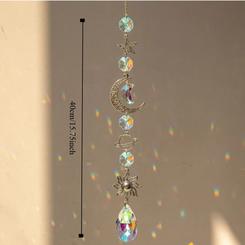 Crystal Wind Chime Rainbow Maker Sun Catcher Dream Catcher Pendant Home Garden Decor Wind Chime, Holiday, Festival, Home Decor,