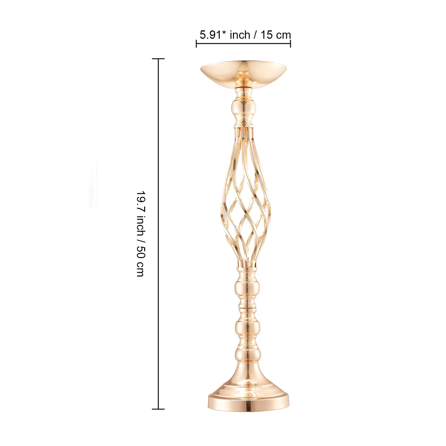 Tall Crystal Wedding Flower Stand Metal Centerpiece Vase