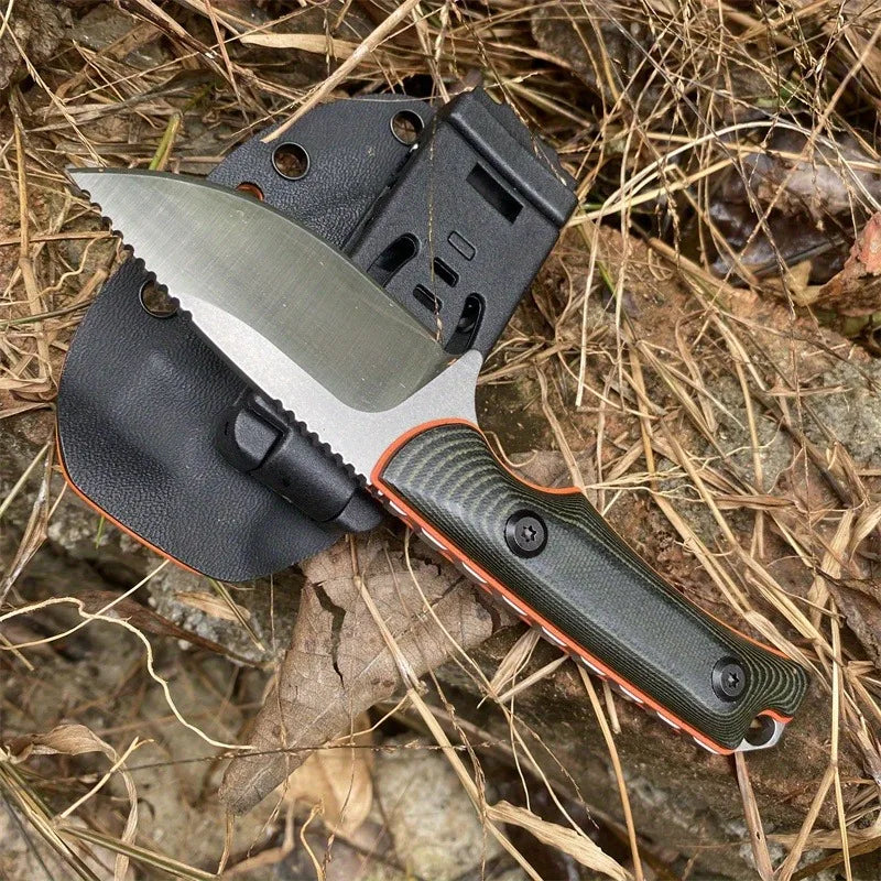 BM 15017 Two-tone G10 Handle 8Cr13Mov Blade Fixed Blade Straight Knife Outdoor Hunting Self-defense EDC with Sheath Knives