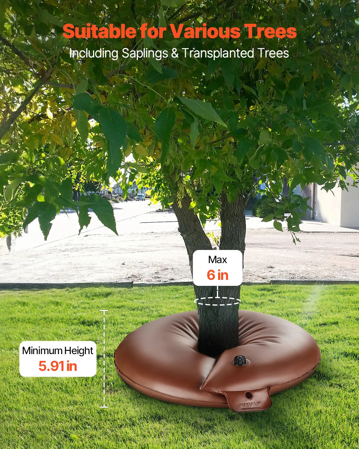 SucceBuy Tree Watering Ring Refillable Planting Water Bags Water Saving Heavy Duty Watering System for Tree Root Drip Irrigation