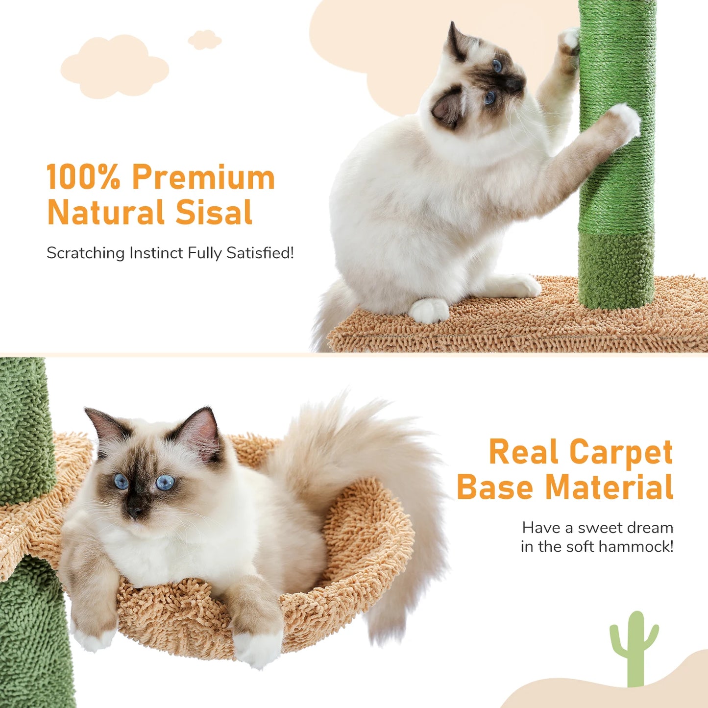 PAWZ Road 5-Tier Floor To Ceiling Cat Tree With Hammock
