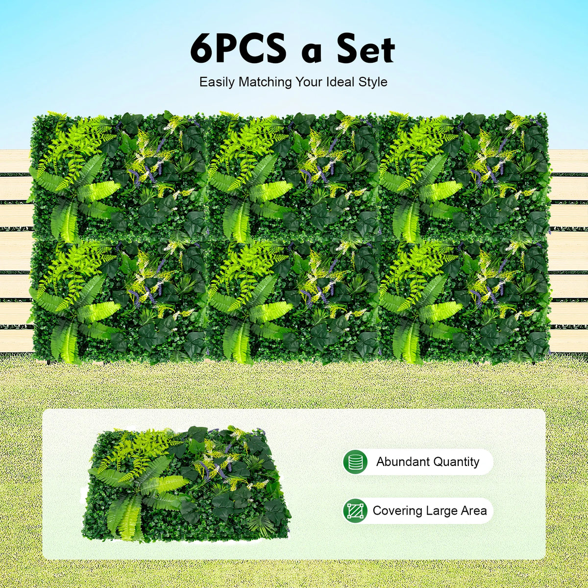 Artificial Grass Backdrop Wall Greenery Panels For Garden Decor