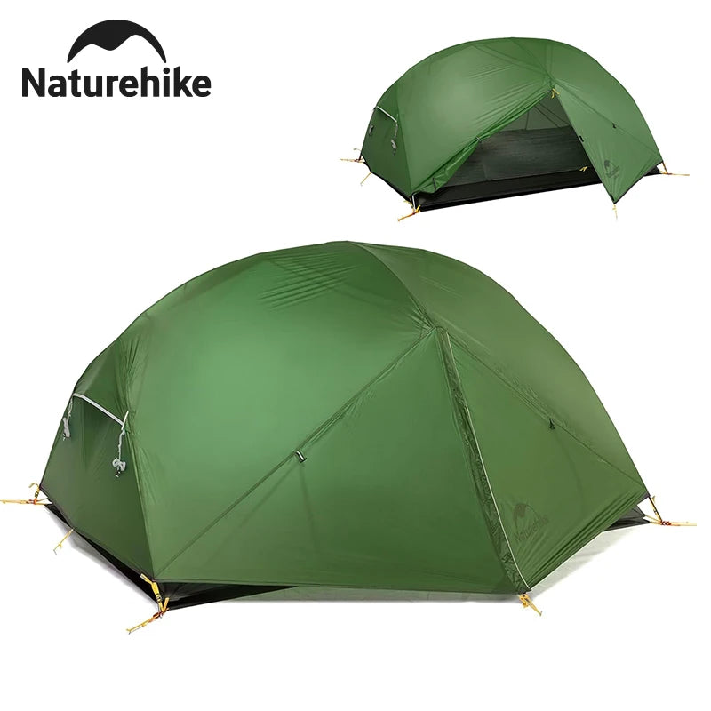 Naturehike Mongar 2 Person Backpacking Tent 210T Ultralight Travel Tent Waterproof Hiking Survival Outdoor Camping Tent