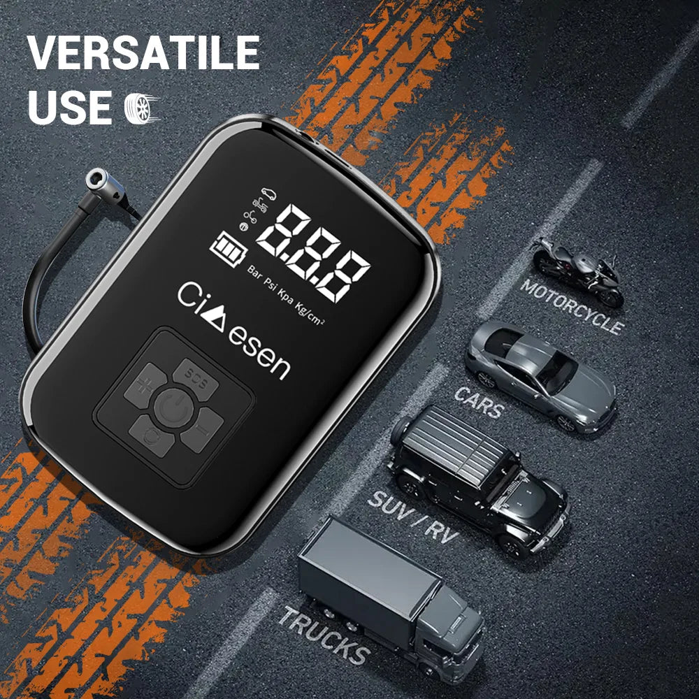 HELLOLEIBOO Car Wireless Air Pump Portable Tire Inflator
