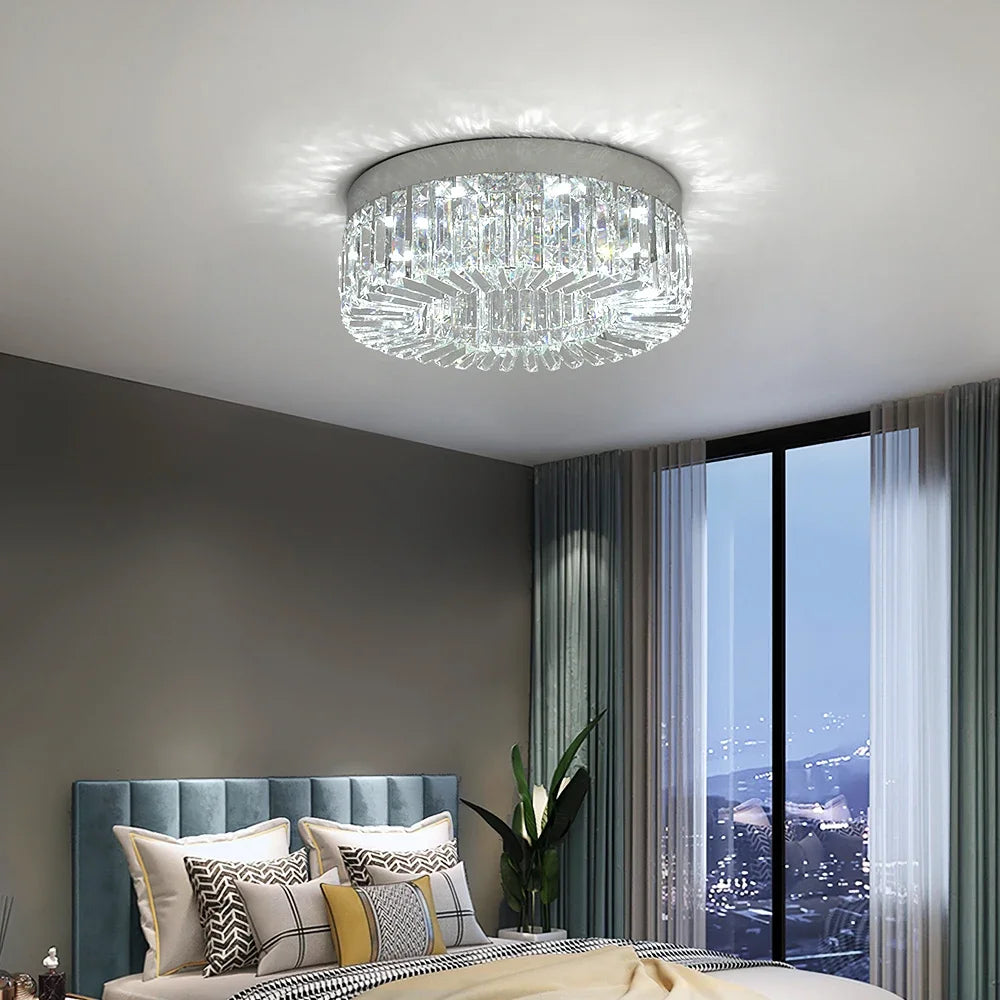 VETRULUS Crystal Ceiling Lamp Modern Living Room Chandeliers