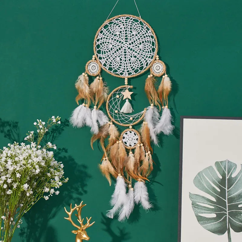 Dream Catcher Set Moon And Sun Bohemian Wall Decor
