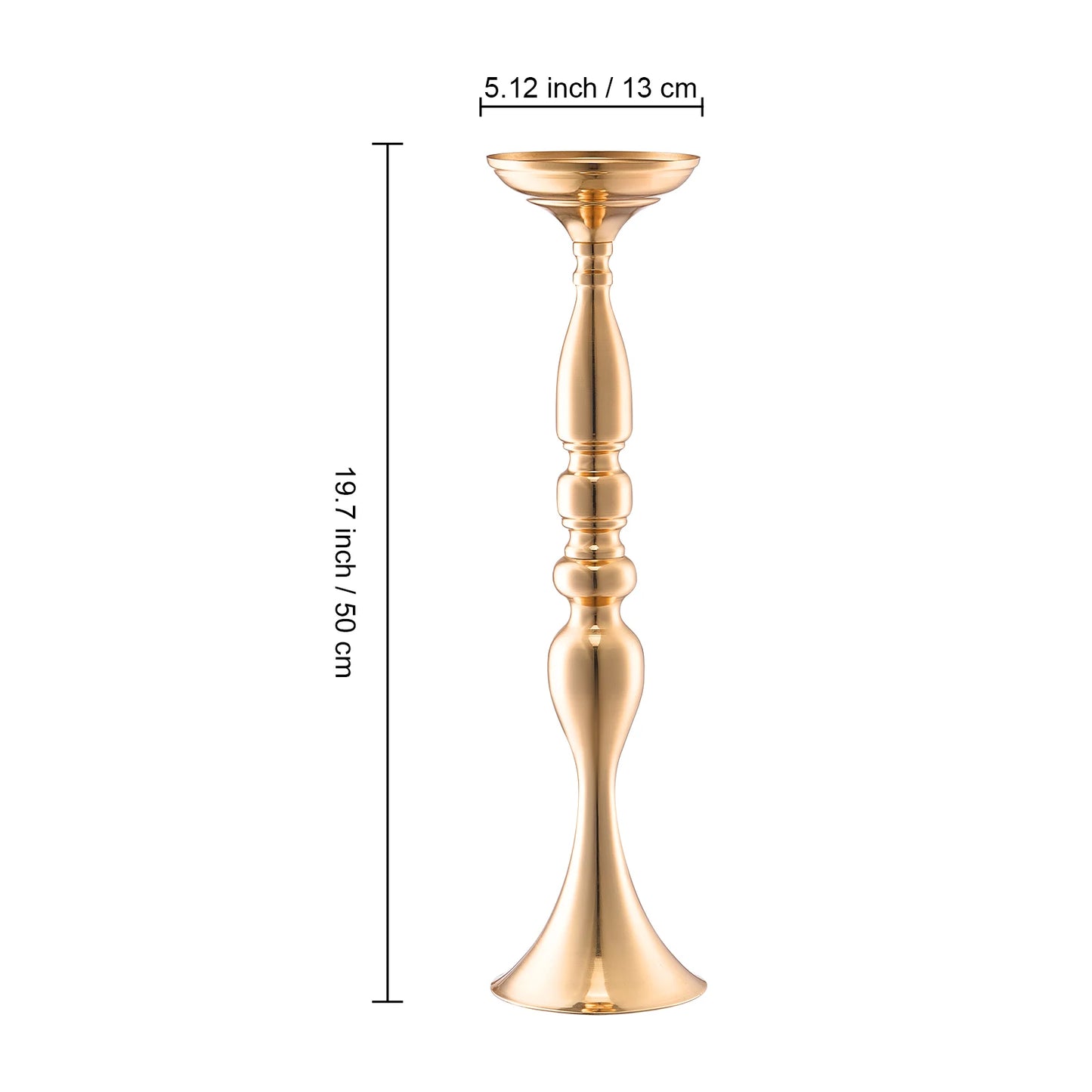 Tall Crystal Wedding Flower Stand Metal Centerpiece Vase
