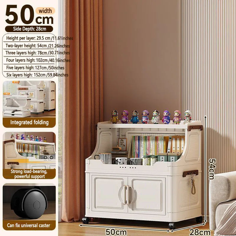 Multi Layer Foldable Plastic Snack And Toy Storage Rack