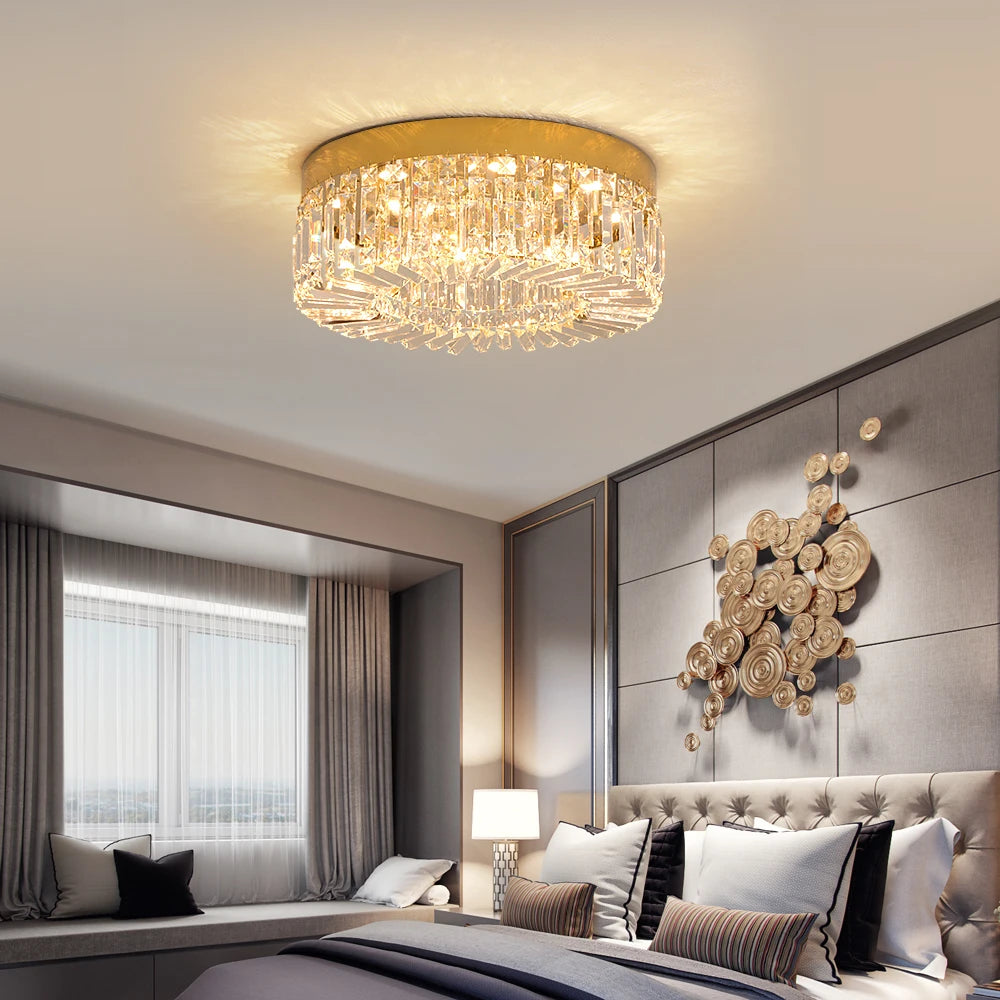 VETRULUS Crystal Ceiling Lamp Modern Living Room Chandeliers