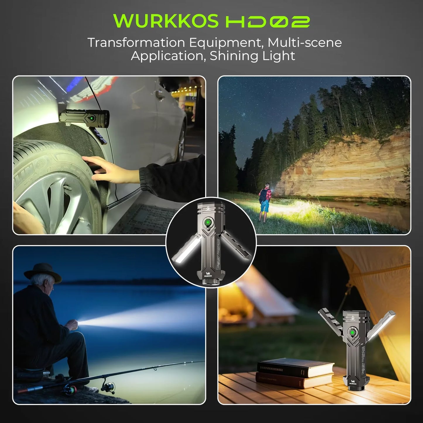 Wurkkos HD02 LED Camping Lamp Outdoor Portable Searchlight Rechargeable