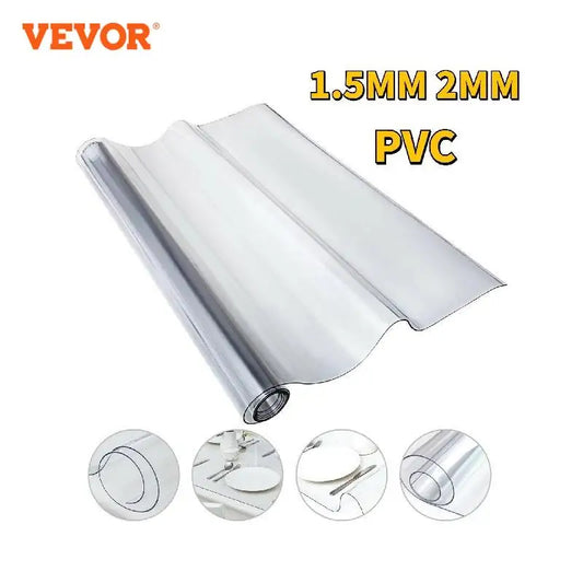 PVC Tablecloth Transparent Waterproof Oilproof Protector For Dining Tables