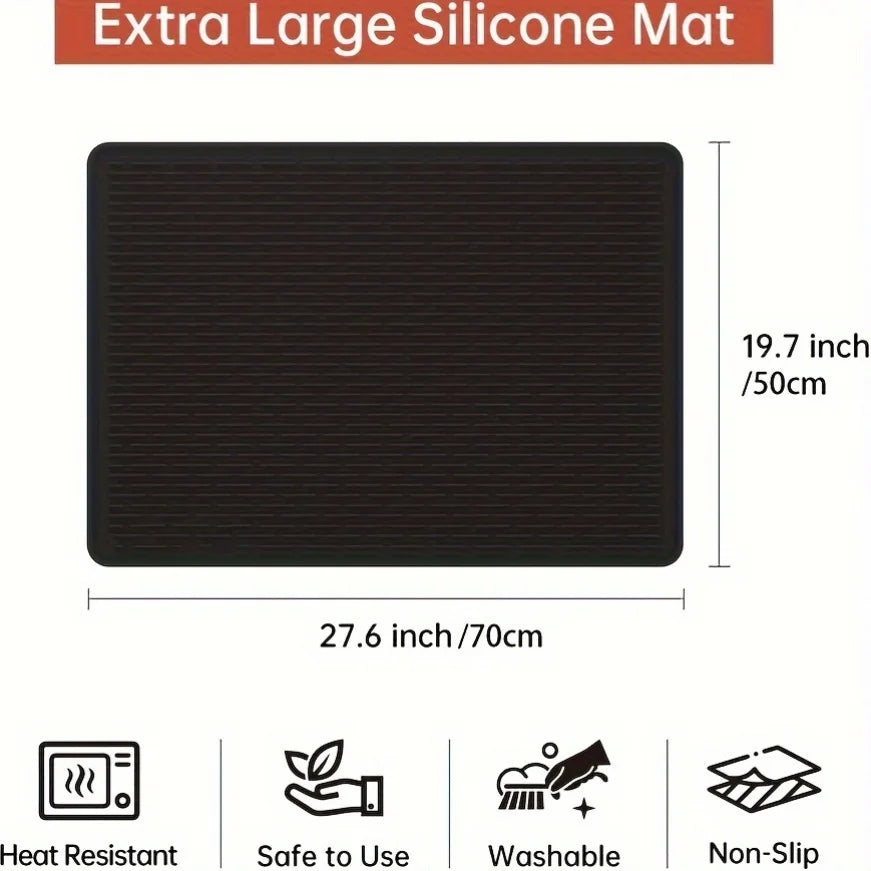 Silicone Stove Top Cover Mat for Glass Cooktops Heat Resistant