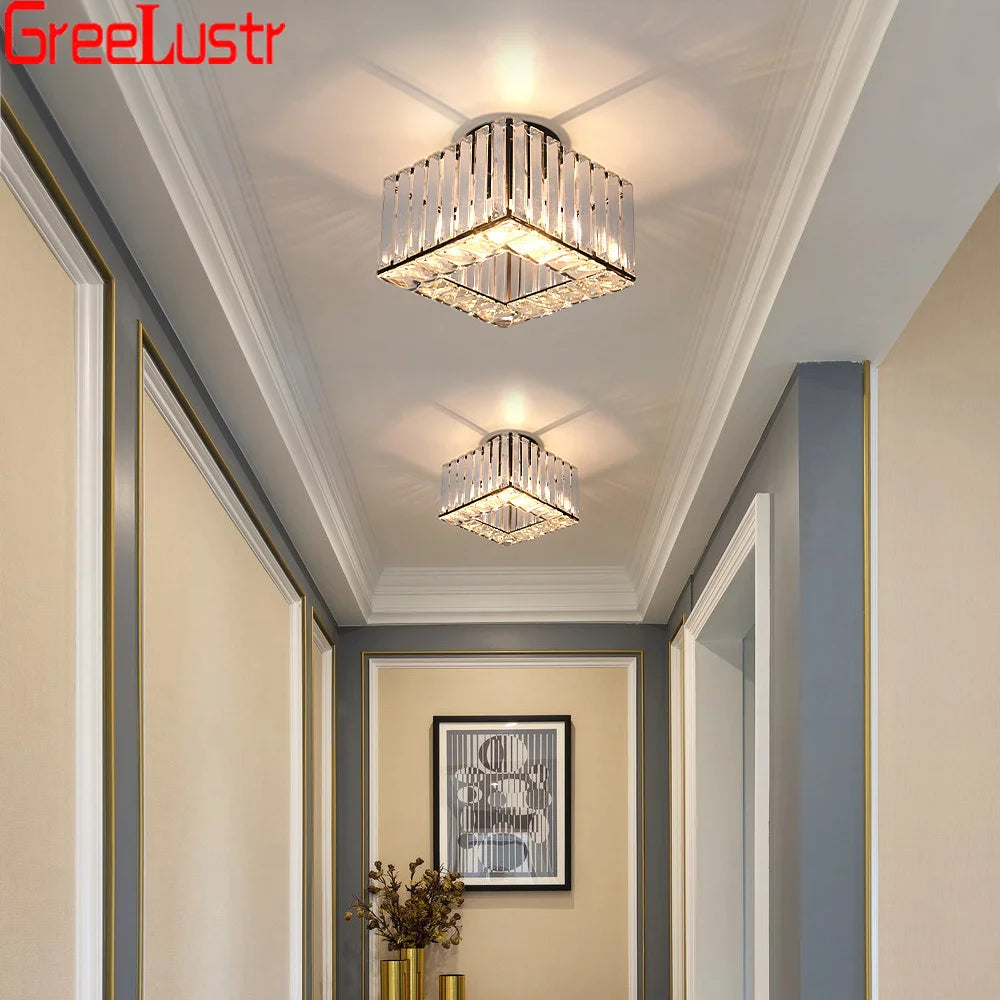 GreeLustr Modern Crystal Chandeliers Ceiling Light With E27 Led