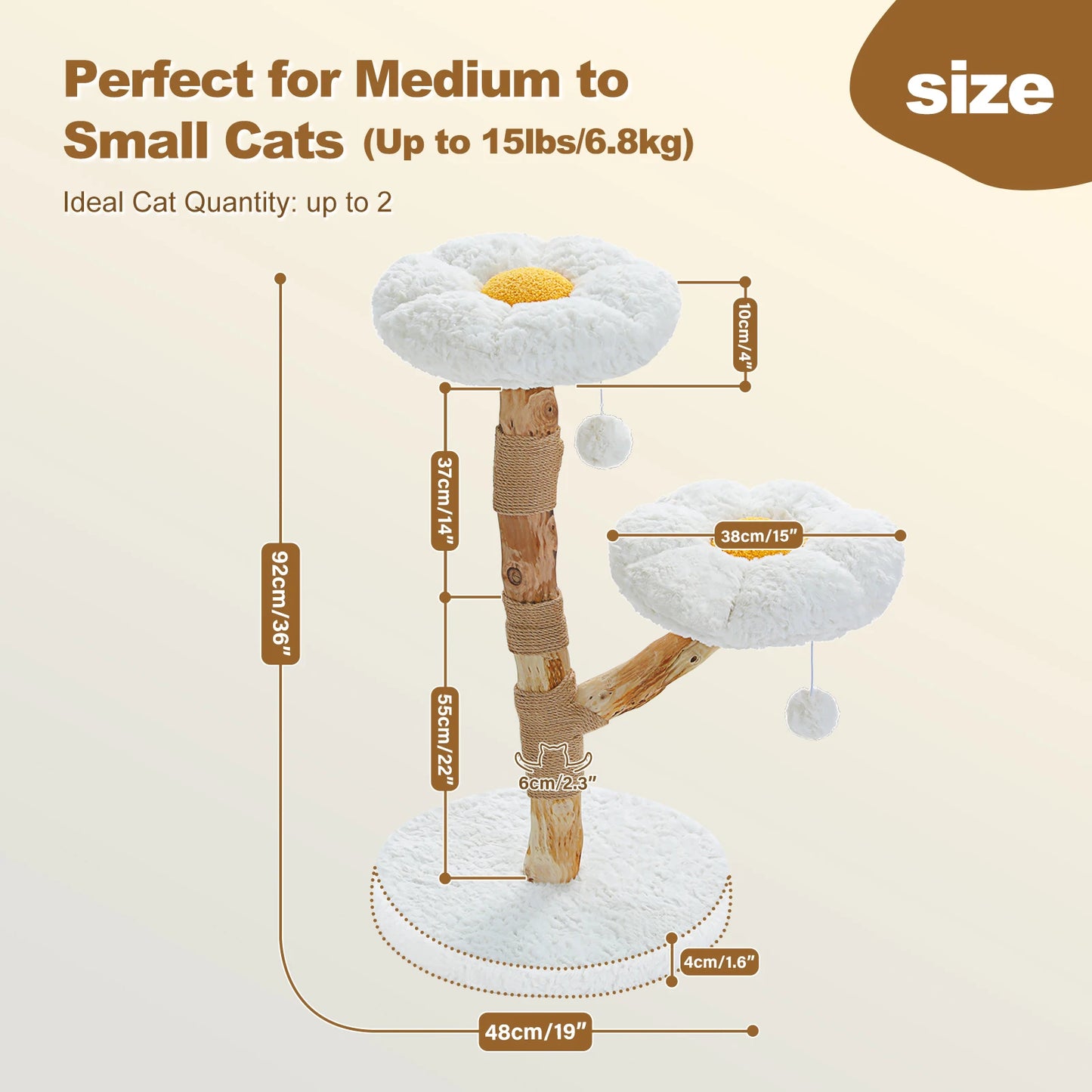 PAWZ Road Flower Cat Tree Indoor Cat Tower Scratching Posts