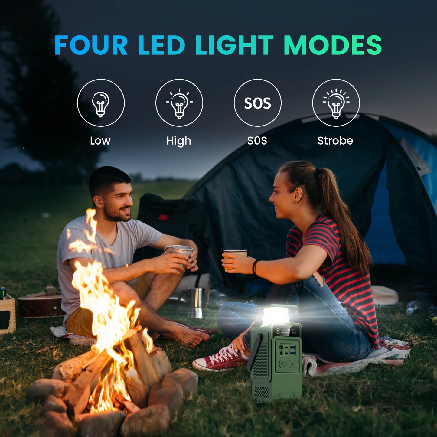 CTOLITY 200W LiFePO4 Power Station 192Wh Portable Emergency Battery