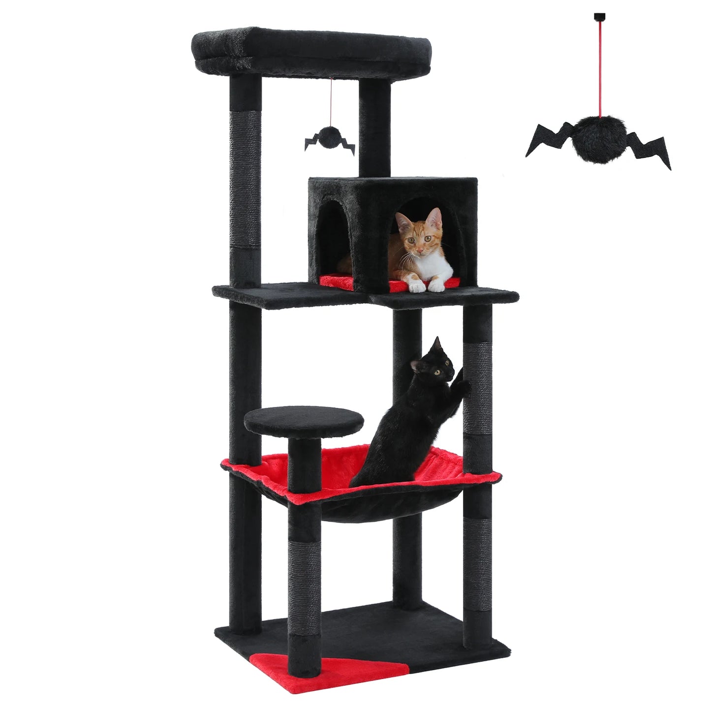 PAWZ Road 5-Level Cat Tree for Indoor Cats with Hammock