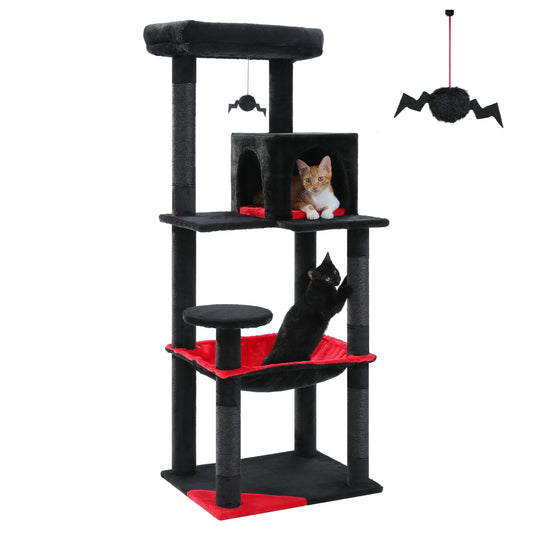 PAWZ Road 5-Level Cat Tree for Indoor Cats with Hammock