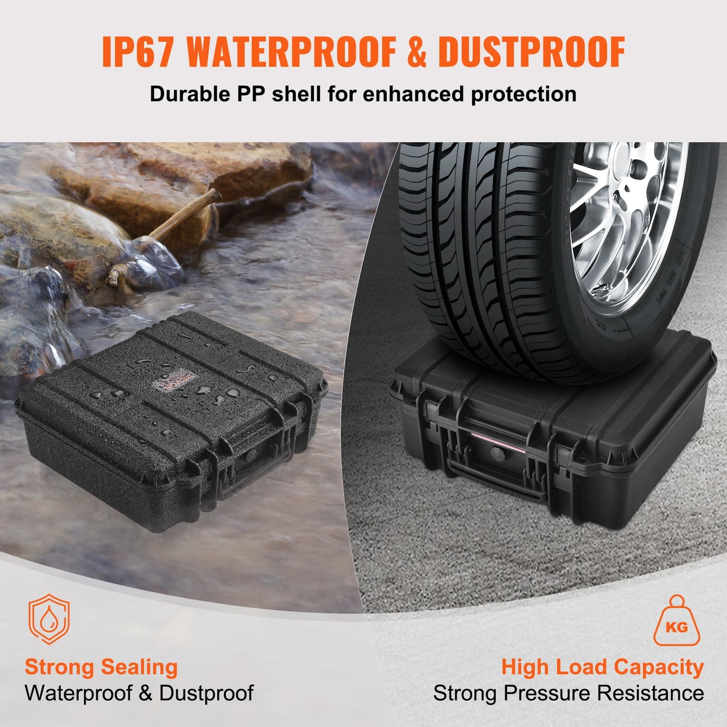 SucceBuy Hard Pistol Cases w/ Pre-cut PU Foam Lining Waterproof Dustproof Hard Gun Case for 1/2/5/6 Pistol Lockable Pistol Case