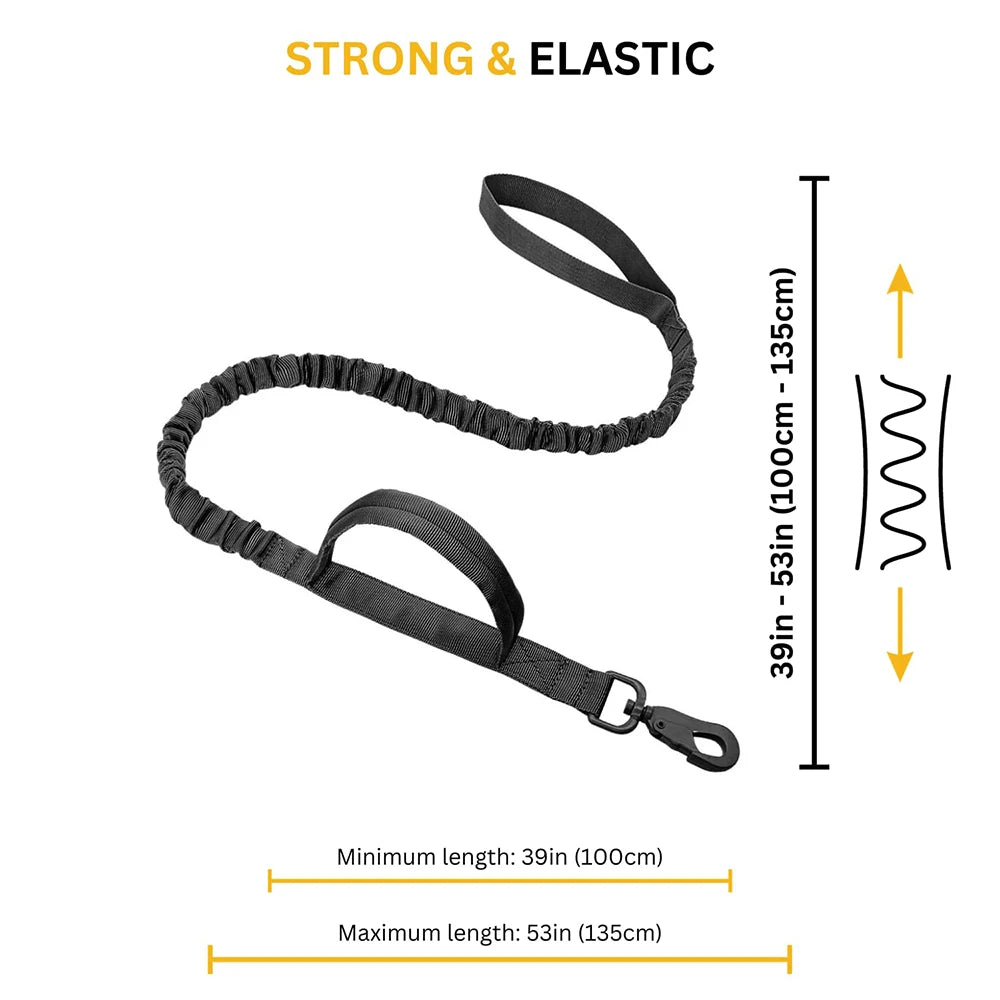 Rugged Tactical Dog Harness Leash Set No Pull Training