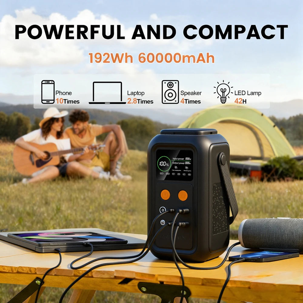 CTOLITY 200W LiFePO4 Power Station 192Wh Portable Emergency Battery