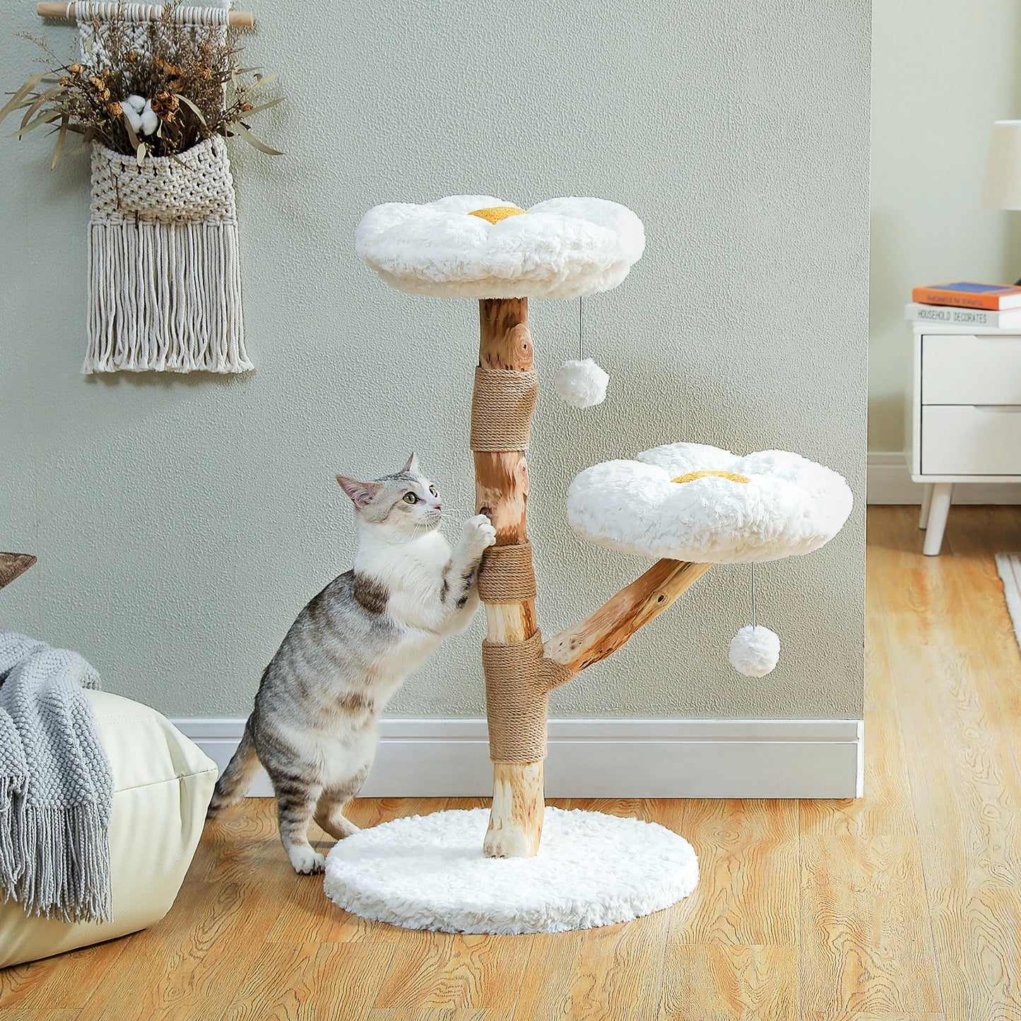 PAWZ Road Flower Cat Tree Indoor Cat Tower Scratching Posts