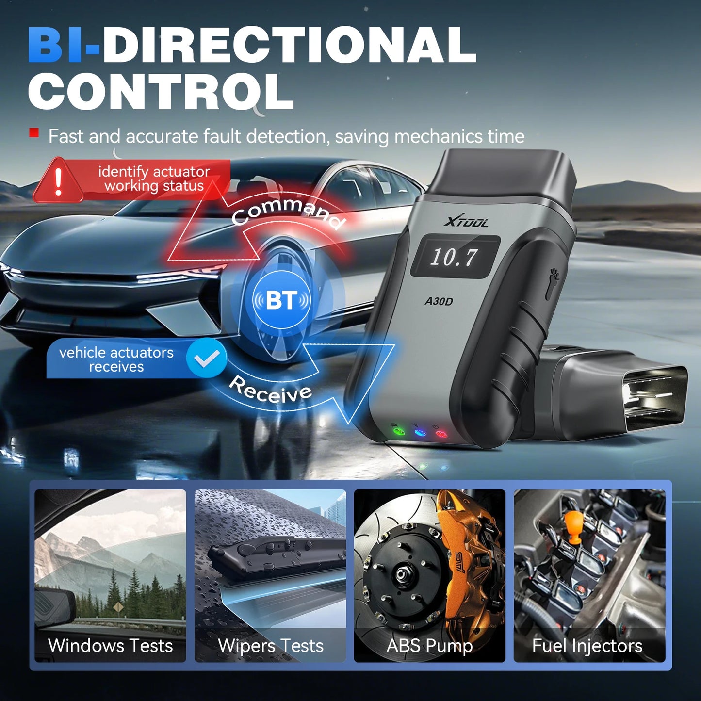 XTOOL Anyscan A30D Wireless OBD2 Scanner with Free Updates