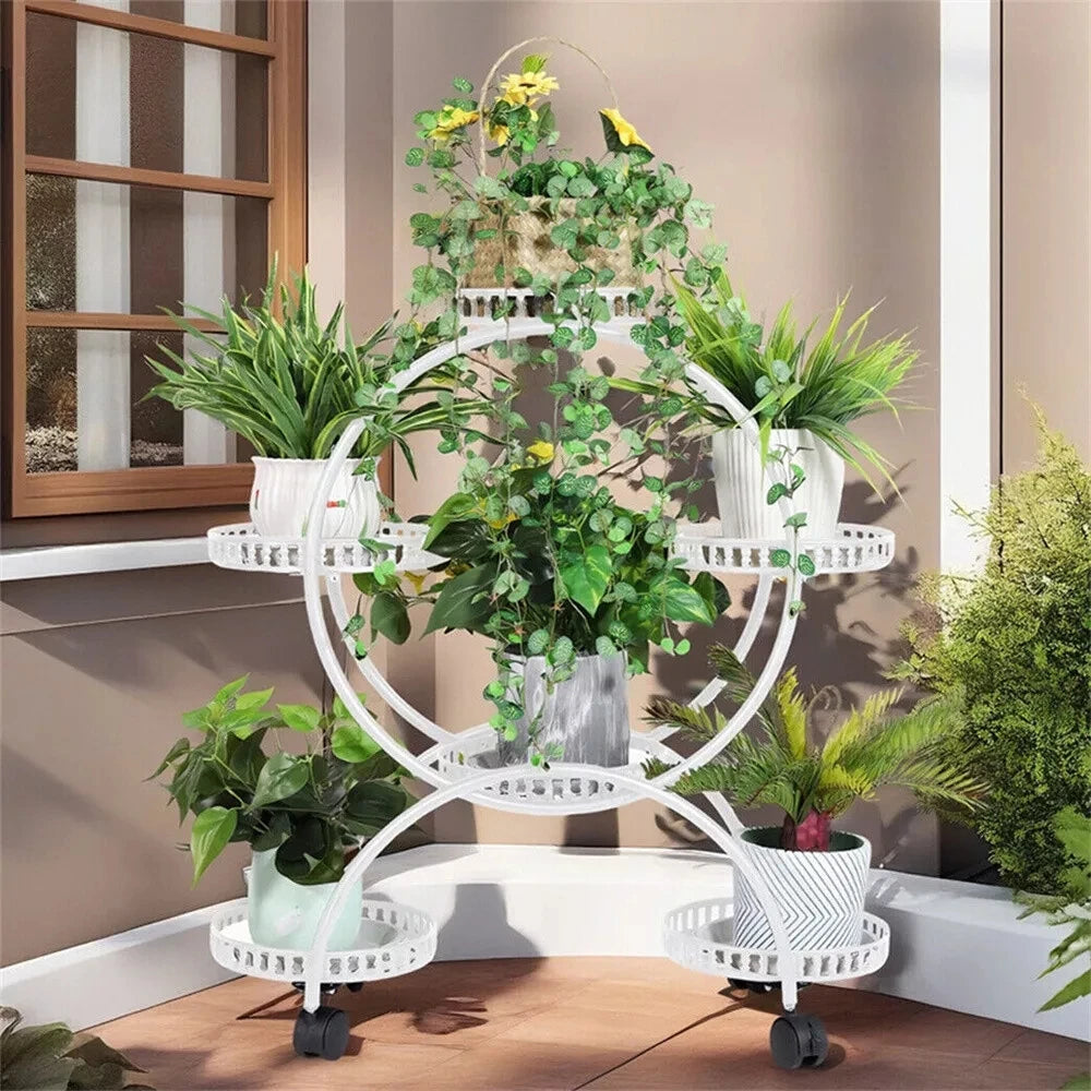 6 Tier Plant Stands Flower Pot Holder Shelf for Multi Plants for Living Room, Bedroom, Study, Office, Balcony