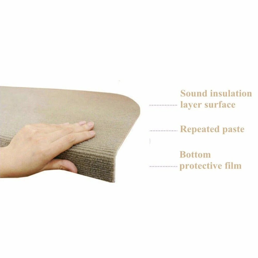 Bymaocar 13 Piece Carpet Stair Treads Non Slip Mat Set