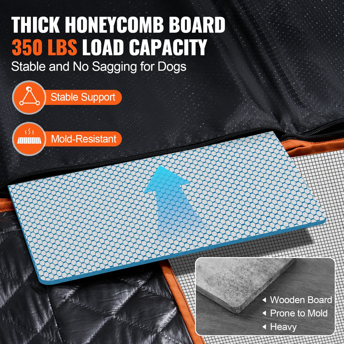 SucceBuy Heavy Duty Dog Back Seat Extender With Mesh Window