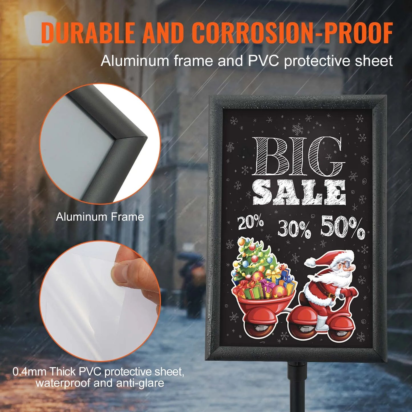 VEVOR Pedestal Sign Holder Heavy Duty Floor Poster Stand