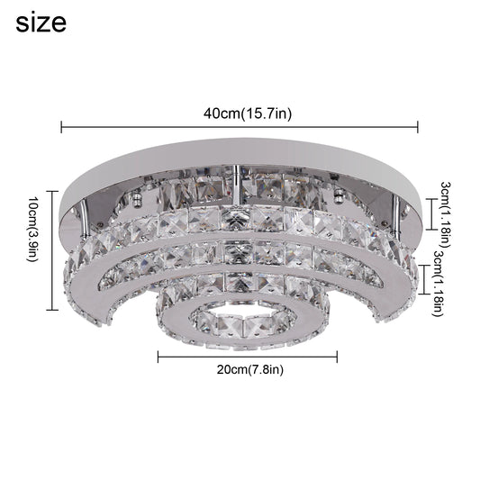 GreeLustr Crystal LED Sun Moon Ceiling Pendant Chandelier