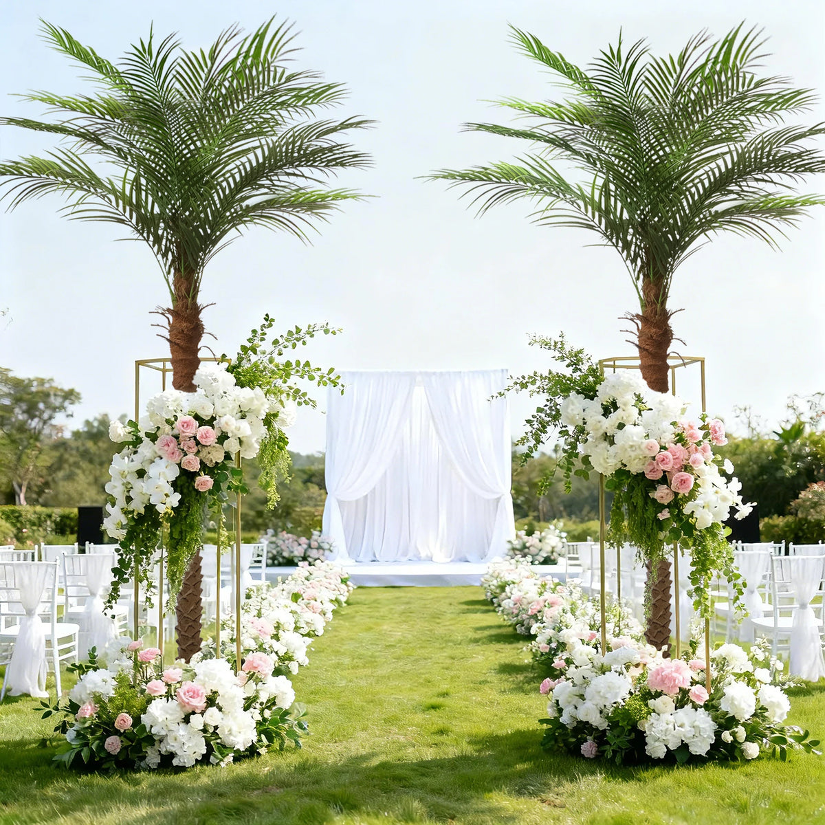 Olitree Artificial Golden Cane Palm Tree For Indoor Decor