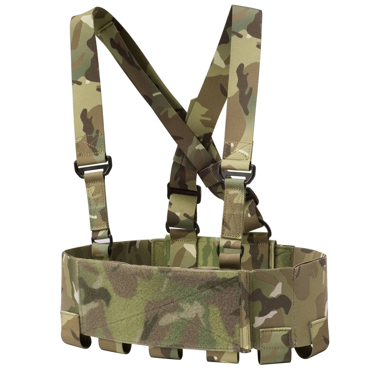 KRYDEX Tactical Ready Chest Rig Low Vis Lightweight Concealed Carry Chest Rig Vest With Elastic 5.56 Magazine Radio Pouch