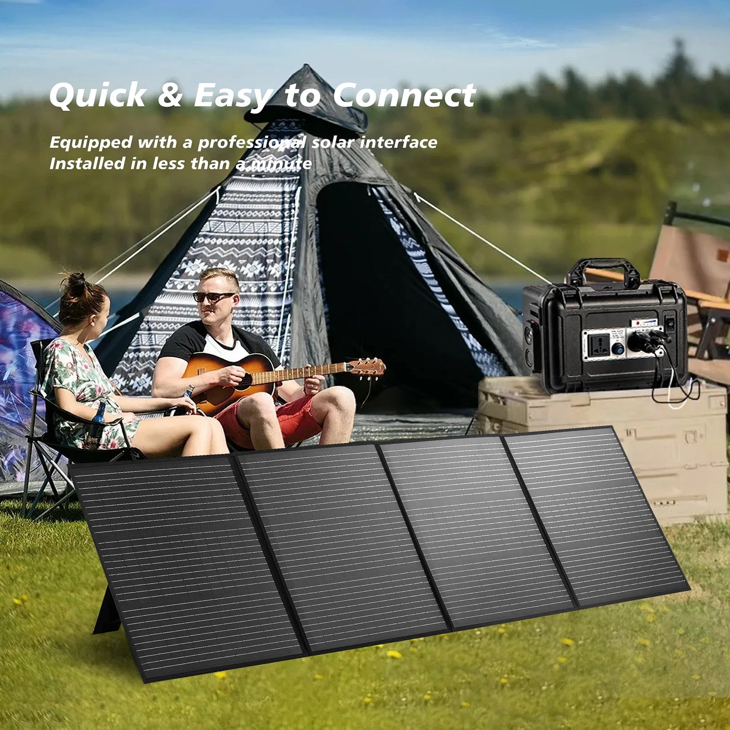 MHPOWOS 220W Portable Foldable Solar Panel For RV Camping
