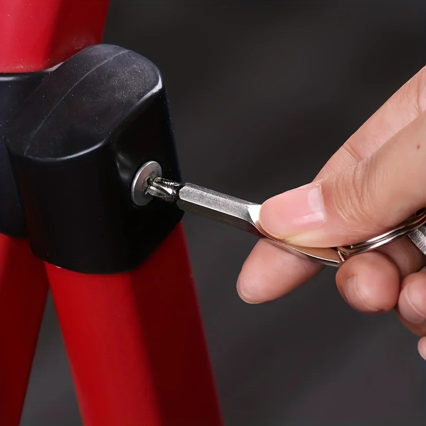 Portable Phillips Slotted Screwdriver Set Key Ring Keychain Mini Pocket Keyring Cross Screw Driver Repair Tool Gadget EDC Small