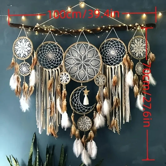 Dream Catcher Set Moon And Sun Bohemian Wall Decor