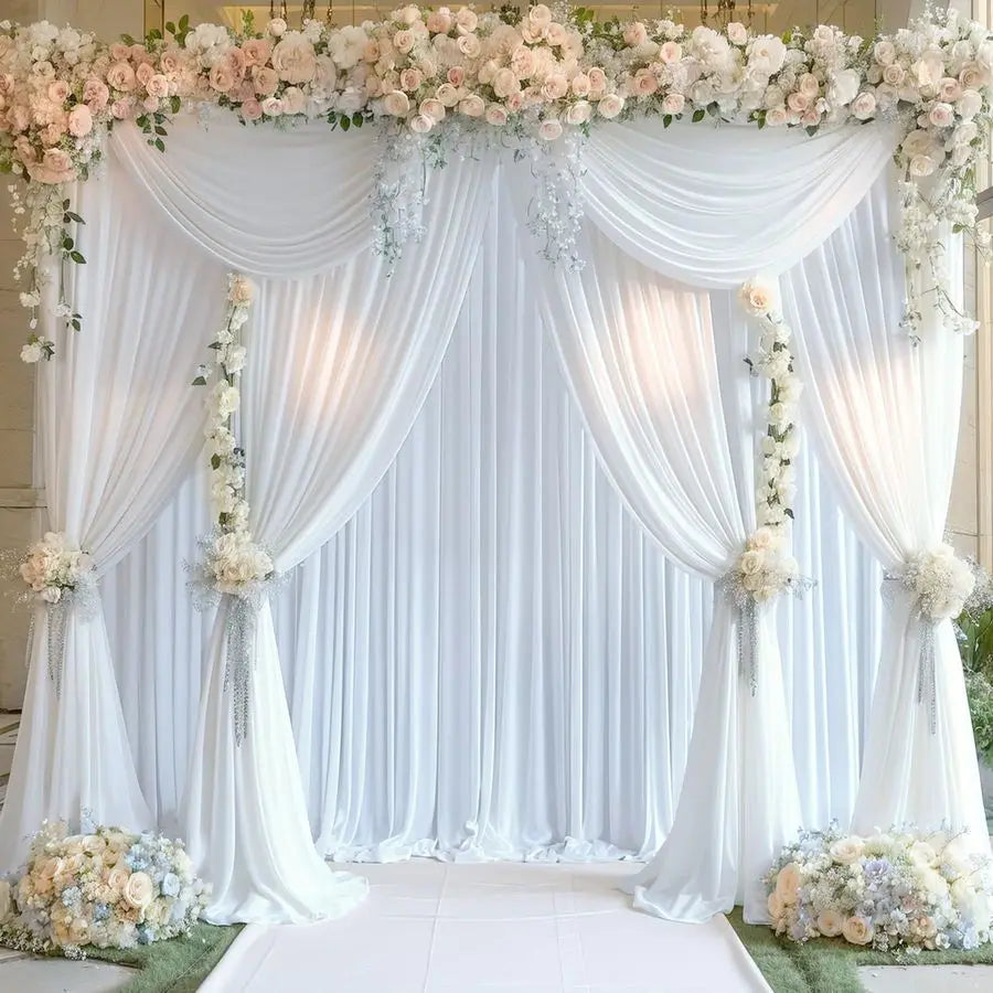 Wrinkle Free Backdrop Curtains For Weddings And Events